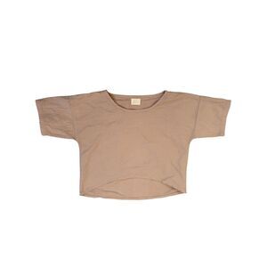 Atelier Delphine Oversized Light Pink/Tan Cotton Tee size XS Natural Fiber